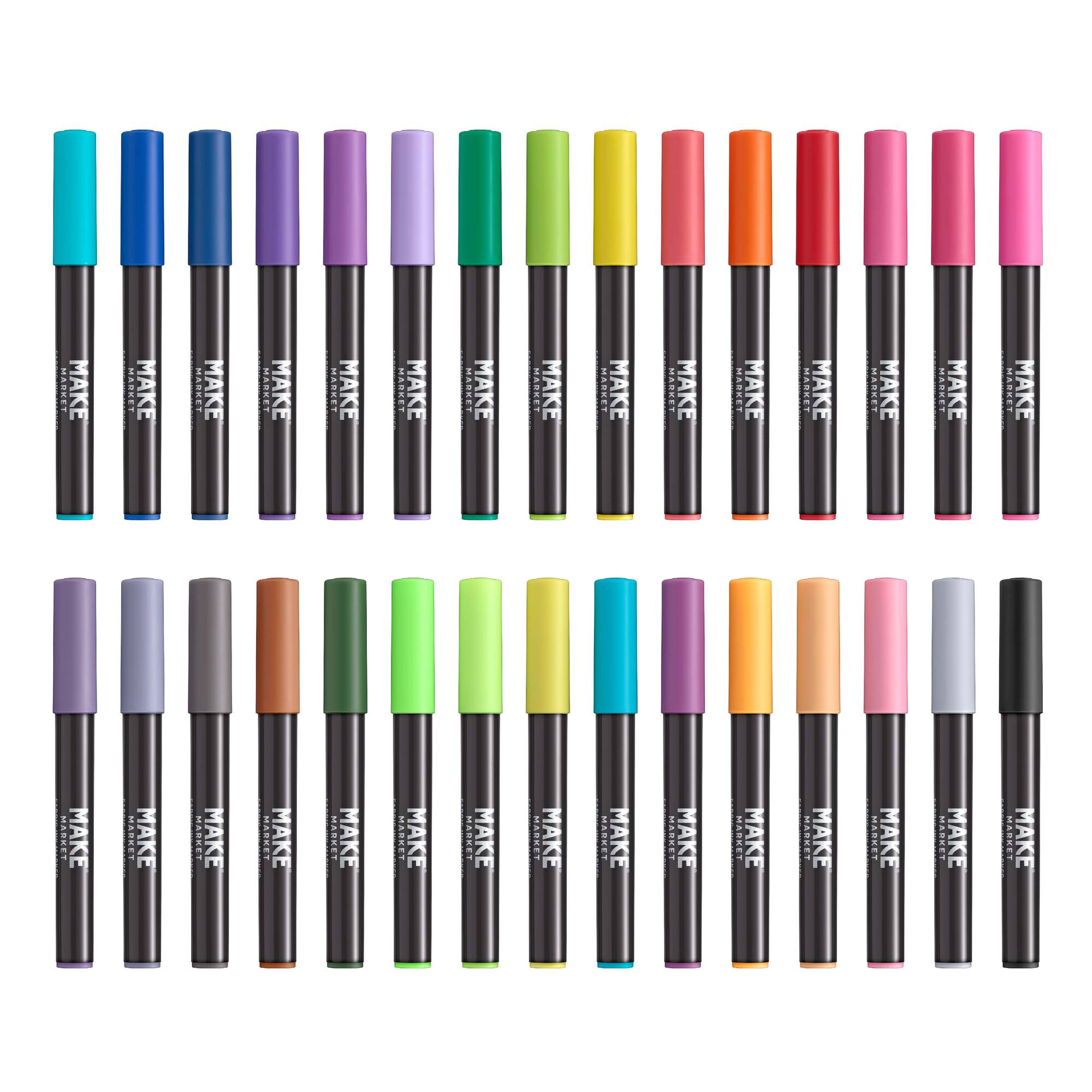 30 Color Fabric Ink Marker Set by Make Market®